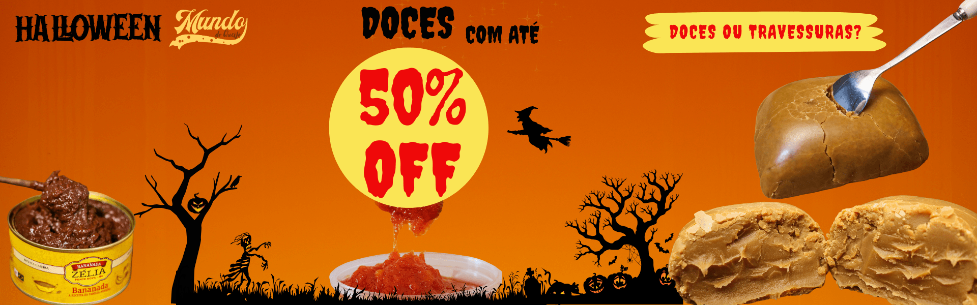 DOCES COM ATÉ 50%OFF