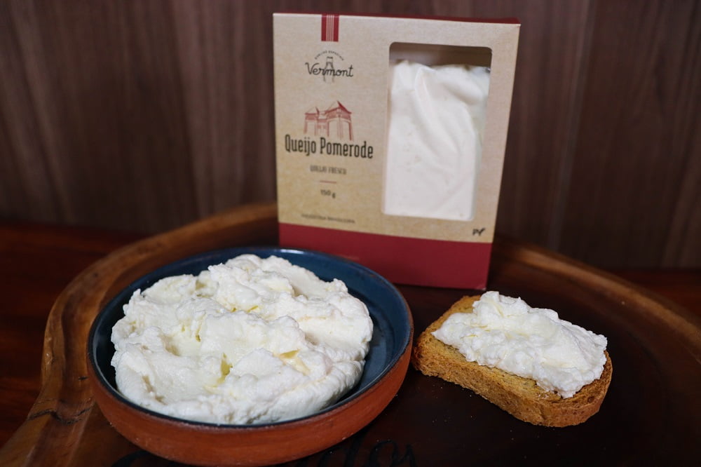 QUEIJO POMERODE - PASTA CREMOSA DE QUEIJO FRESCO VERMONT 150G