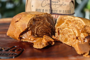 BALA DE DOCE DE LEITE COM CHOCOLATE E AVELÃ 300g