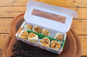 FRUTAS CRISTALIZADAS ARTESANAIS - FIGO COM DOCE DE LEITE E NOZES 200G
